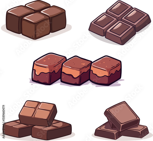 Cartoon chocolate illustration material
