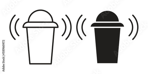 Shaker icon vector illustration logo template in filled, outline