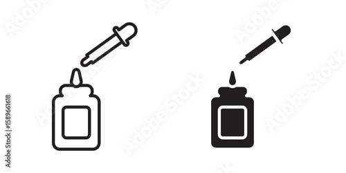 Serum icon vector illustration logo template in filled, outline