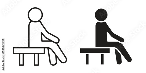 Resting icon vector illustration logo template in filled, outline