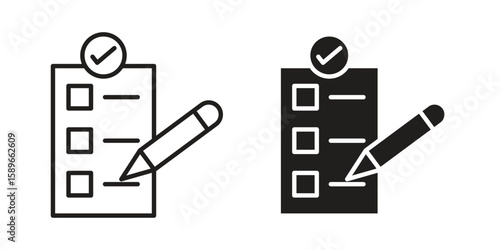 Requirements icon vector illustration logo template in filled, outline