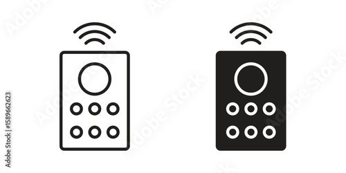 Remote control icon vector illustration logo template in filled, outline