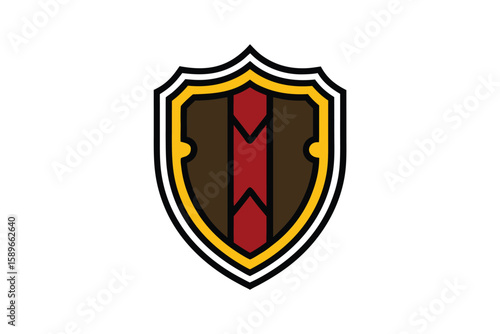 Free Download Cartoon Medieval Shield With Crest Design Glowing In The Dark - GFXLoad