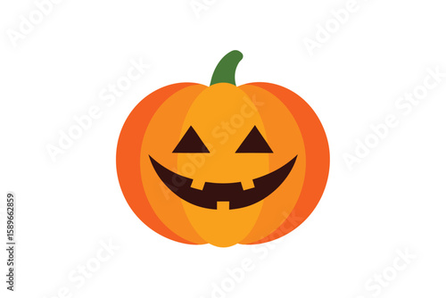 Cartoon Jack O Lantern With Glowing Face And Spooky Eyes