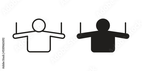 Puppet icon vector illustration logo template in filled, outline