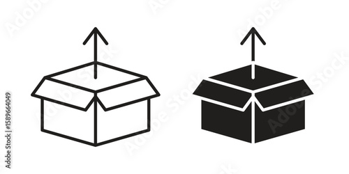 Product release icon vector illustration logo template in filled, outline