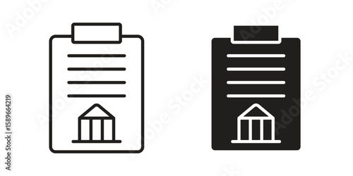 Policy icon vector illustration logo template in filled, outline