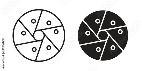 Perpetual motion icon vector illustration logo template in filled, outline