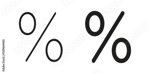 Percent icon vector illustration logo template in filled, outline