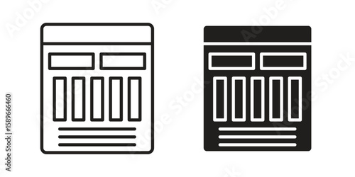 Mood board icon vector illustration logo template in filled, outline