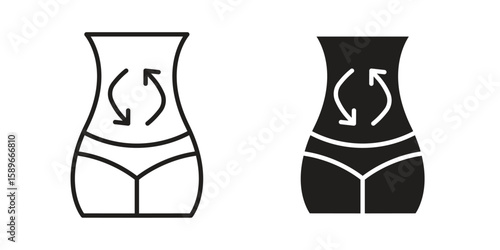 Metabolism icon vector illustration logo template in filled, outline