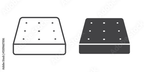 Mattress icon vector illustration logo template in filled, outline