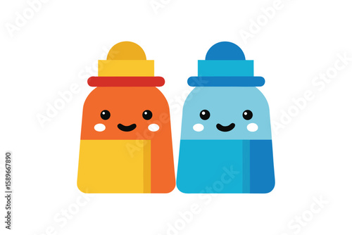 Artistic Illustration Of A Salt And Pepper Shaker