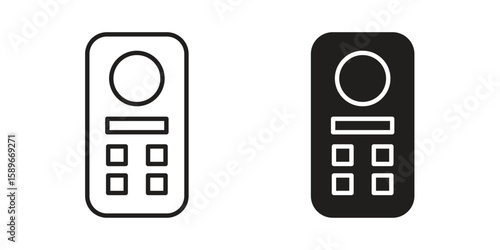 Intercom icon vector illustration logo template in filled, outline