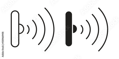 Infrared icon vector illustration logo template in filled, outline