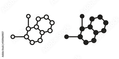 Hormones icon vector illustration logo template in filled, outline