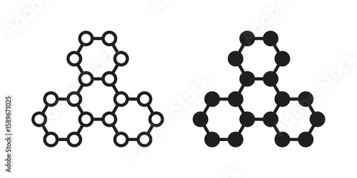 Graphene icon vector illustration logo template in filled, outline