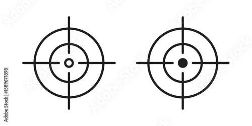 Focus icon vector illustration logo template in filled, outline