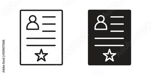 Criminal record icon vector illustration logo template in filled, outline