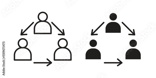Coordinate icon vector illustration logo template in filled, outline
