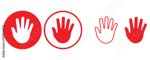 hand icon set vector silhouette on white background.