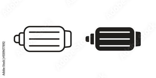 Car alternator icon vector illustration logo template in filled, outline