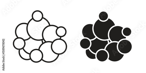 Cancer icon vector illustration logo template in filled, outline