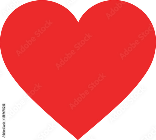Free Download A Vibrant Red Heart Symbol Represents Love and Affection in a Simple Illustration - GFXLoad