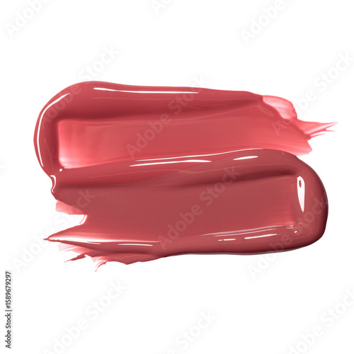 dark pink lipstick smear, acryl gel, glossy pink nail polish, cosmetics beauty product texture, liquid blush, lipstick, lipgloss swatch, isolated png