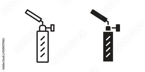 Blowtorch icon vector illustration logo template in filled, outline
