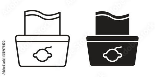 baby wipe icon vector illustration logo template in filled, outline