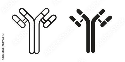 Antibody icon vector illustration logo template in filled, outline