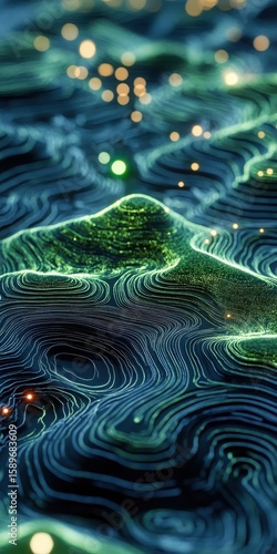 Dynamic glowing shapes representing the future of climate change mitigation through AI-powered solutions --ar 1:2 --v 6.1 Job ID: 9dce5851-1993-487b-8c7f-2e8104e2066c