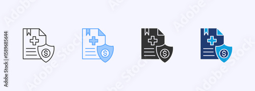 Health Insurance Icon Set Multiple Style Collection