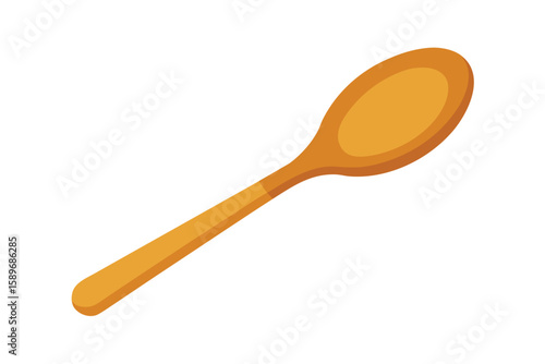 Cartoon Illustration Of A Wooden Kitchen Counter