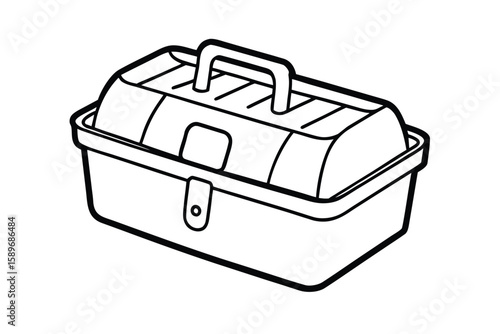 Cartoon Illustration Of A Lunchbox With Compartment