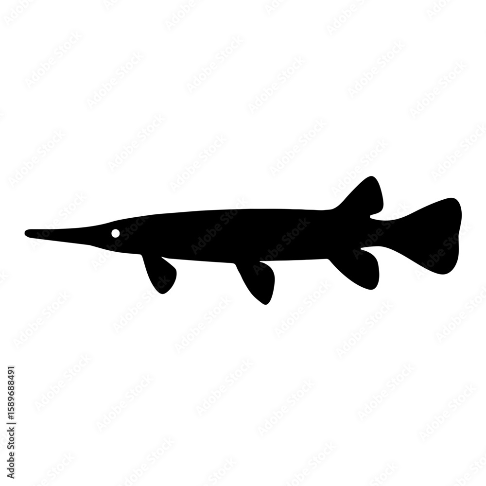 Fototapeta premium Design a black silhouette of a Gar white background clean vector shape