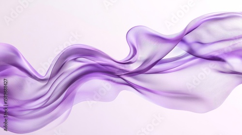 Wallpaper Mural Flowing purple fabric waves gracefully undulate across a soft background, creating a sense of movement and elegance, ideal for design and artistic projects with copy space Torontodigital.ca
