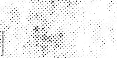 Dot pattern texture, abstract circle black and white halftone dot background