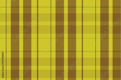 Gluttony Yellow Madras Tartan Plaid Seamless Pattern Vector for Realistic Fabric, Textile, and Check Background Design