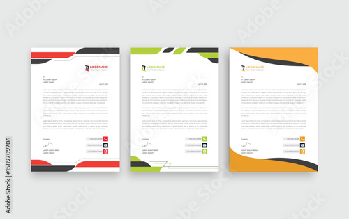 modern business proposal letterhead design template. Vector illustration