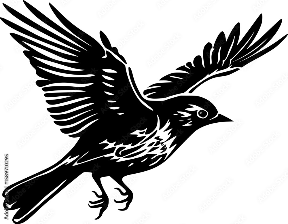 Fototapeta premium Bird | Minimalist and Simple Silhouette - Vector illustration