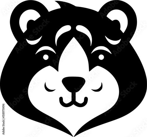 Hamster | Black and White Vector illustration