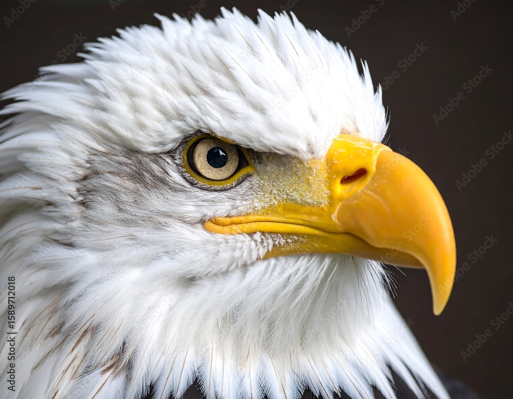 Obraz premium Close-up of an eagle's head. Sharp focus