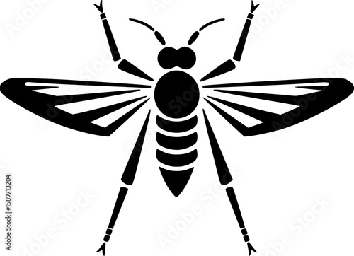 Mosquito - Minimalist and Flat Logo - Vector illustration