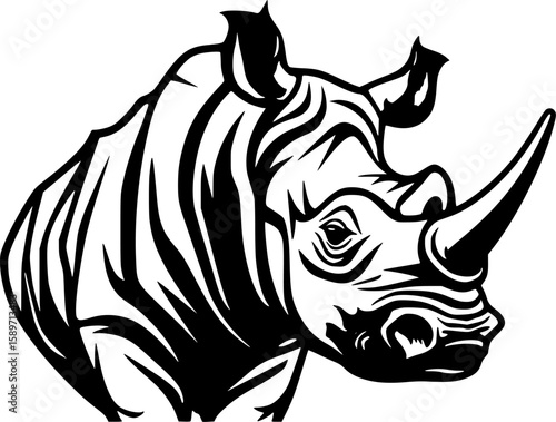 Rhinoceros - High Quality Vector Logo - Vector illustration ideal for T-shirt graphic