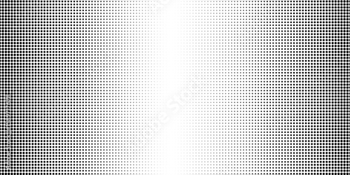 Dotted gradient halftone background. Horizontal seamless dots pattern in pop art style. Abstract modern stylish texture. Vector illustration.