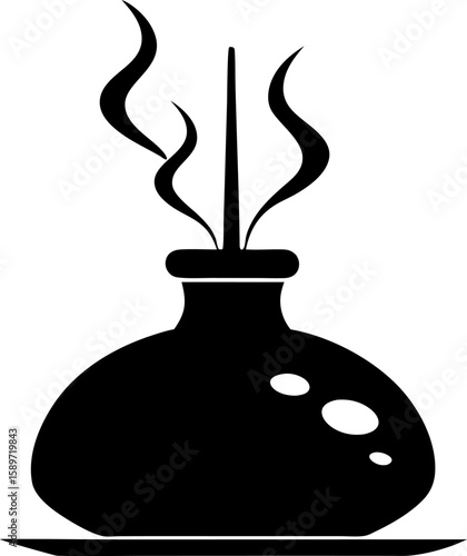 Aromatherapy Diffuser Silhouette Vector Graphic