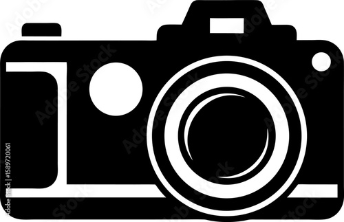Vintage Camera Silhouette Isolated Graphic