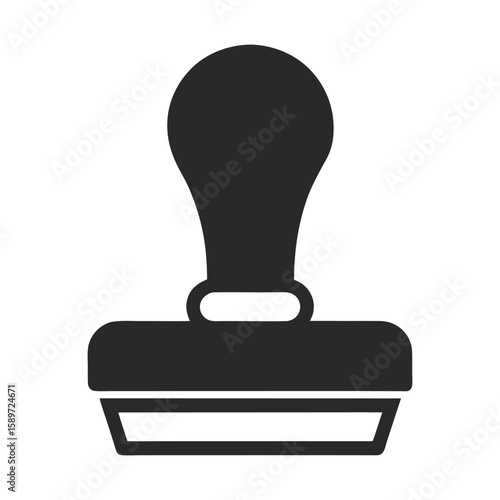 rubber stamp on white background